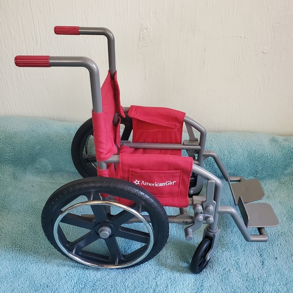 American Girl Toys Berry Red American Girl Doll Wheelchair For 8